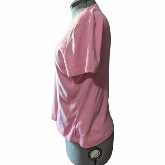 Liz Claiborne Pink & Brown V-Neck Pima Cotton T-shirt Set, Large - Picture 6 of 12